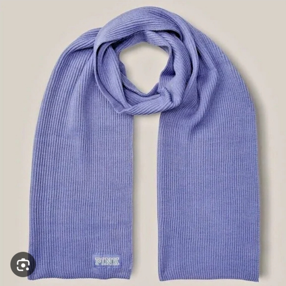 NWT VS PINK Knit Scarf - Periwinkle Blue